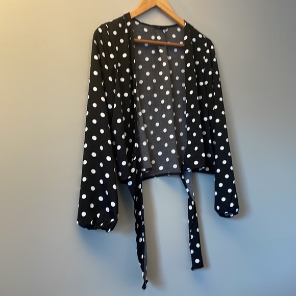 Dynamite tie front polka dot top - Picture 6 of 7
